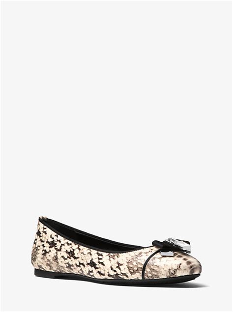 michael michael kors alice snake embossed leather ballet flat|NEW Michael Kors Alice Embossed Flats Size 6.5 .